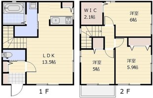 差間戸建て　Aの物件間取画像